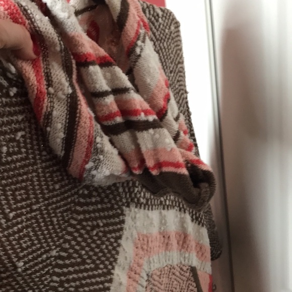 Free people hooded poncho throw sweater xs s small 0 2 4 6 knit - Picture 4 of 4